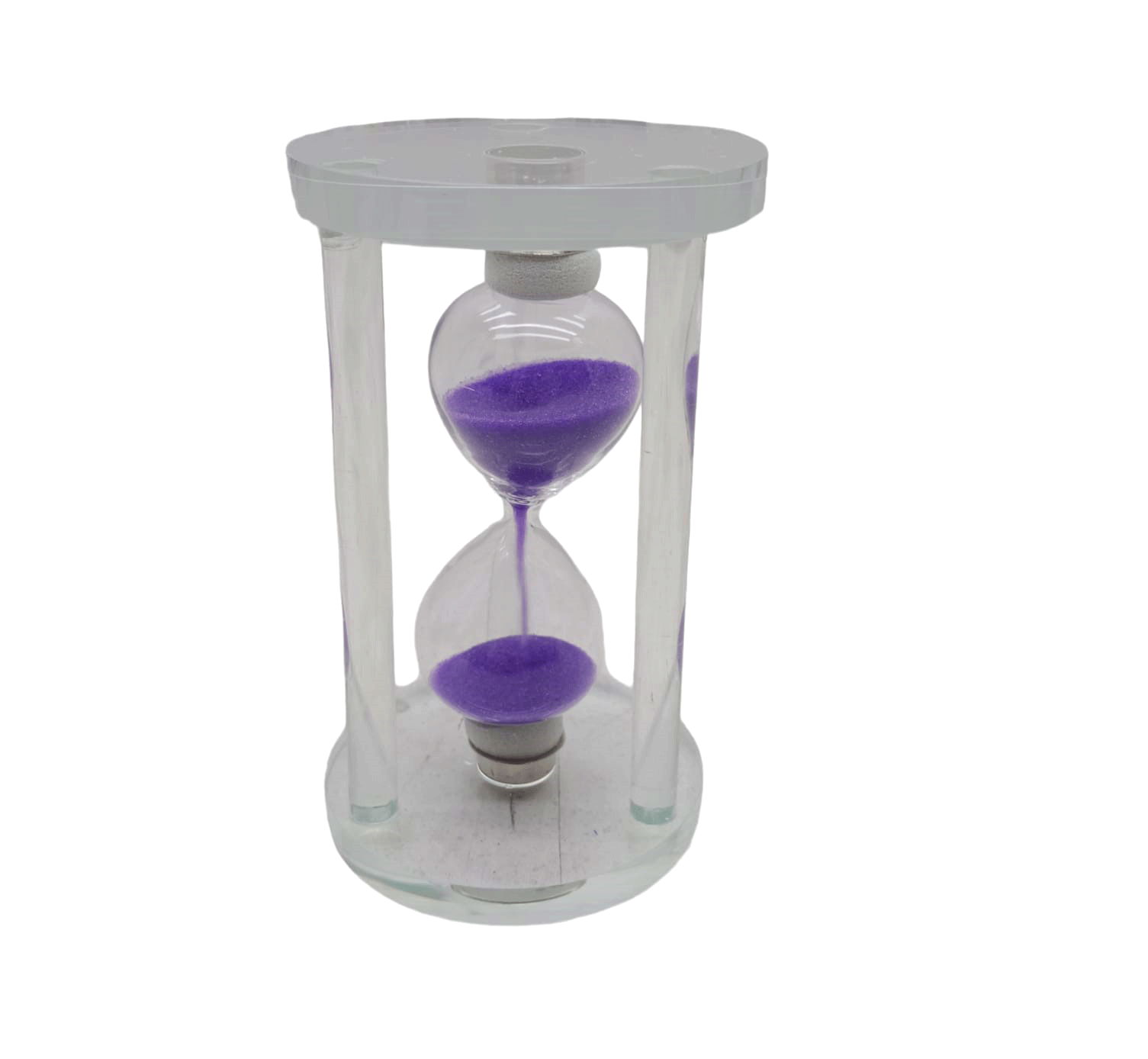 MIDDLE GLASS HOURGLASS WITH GLASS STAND (5365)