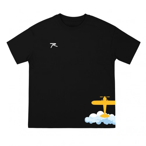 %100 Pamuk Oversize Basic T-Shirt LATUS SİYAH