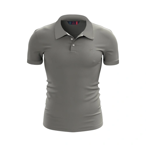 %100 Pamuk Polo T-Shirt IMPERO GRİ