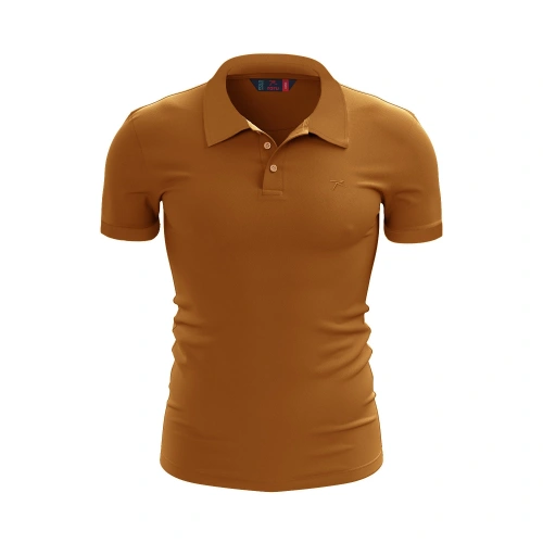 %100 Pamuk Polo T-Shirt IMPERO KAHVERENGİ