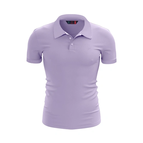 %100 Pamuk Polo T-Shirt IMPERO LİLA