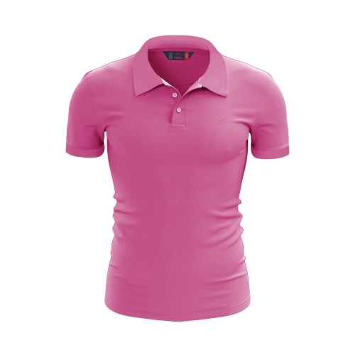 %100 Pamuk Polo T-Shirt IMPERO PEMBE