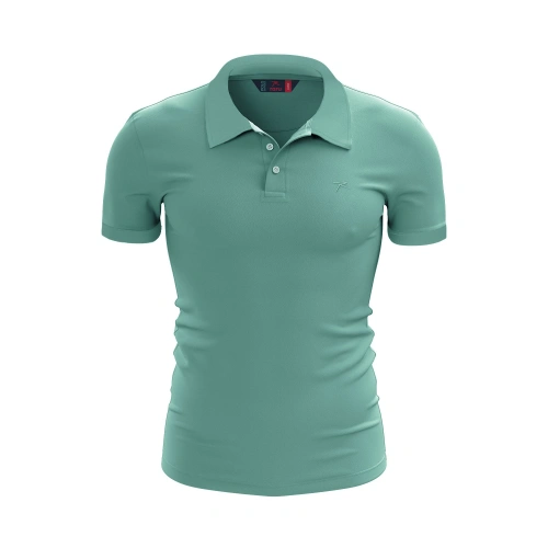 %100 Pamuk Polo T-Shirt IMPERO YEŞİL