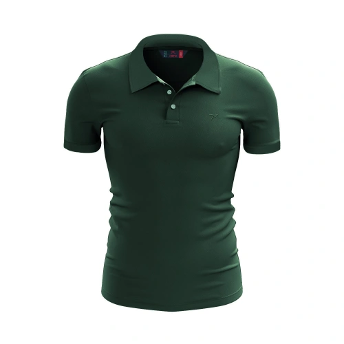 %100 Pamuk Polo T-Shirt IMPERO YEŞİL