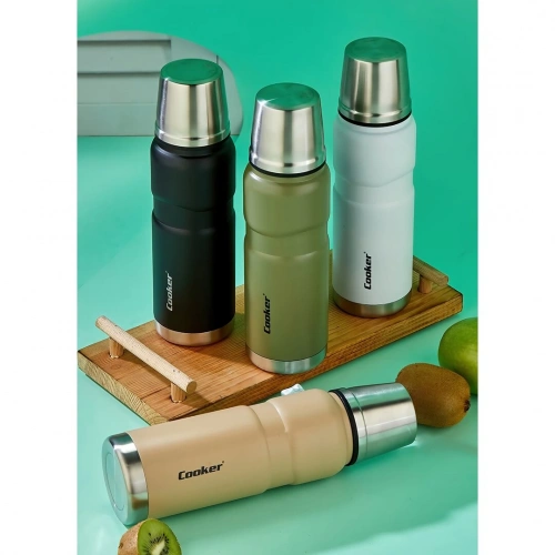 0.5LT HUNTER TERMOS PASLANMAZ ÇELİK - SIZDIRMAZ KAPAK = BARDAK (5365)