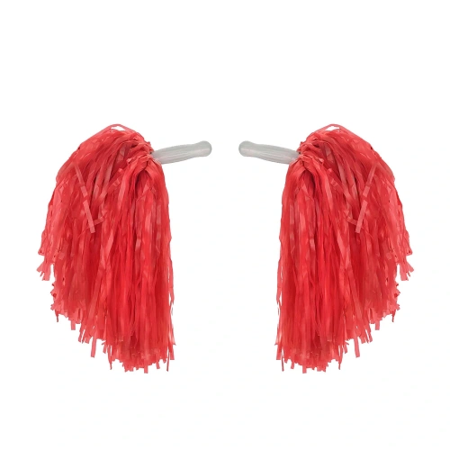 1 Çift ( 2 Adet ) Kırmızı Renk 23 Nisan Gösteri Ponponu (5365)