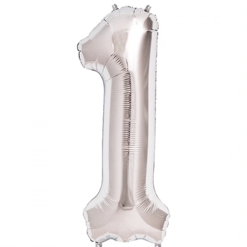 1 Rakam Folyo Balon Gümüş  40 inç (5365)