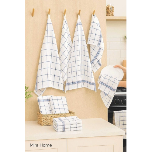 10 Piece Luxurious Dish Drying Cloth and Kitchen Towel 50x70 Cm Daily White