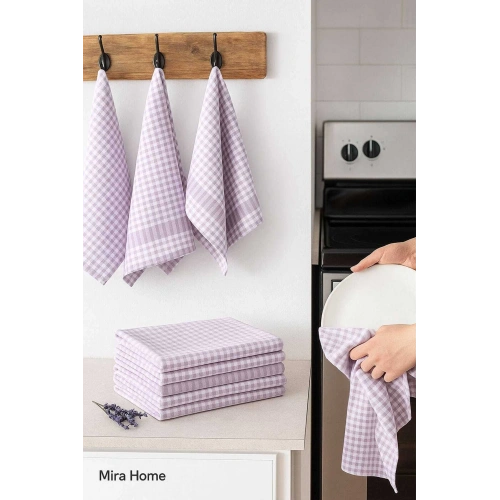 10 lu Lüks Bulaşık Kurulama Bezi ve Mutfak Peçetesi 50x70 Cm Daily Lila