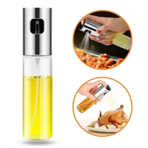 100ml Kapasiteli Şeffaf Spreyli Yağdanlık Sosluk Yağ Püskürtücü Yağ Şişesi (5365)