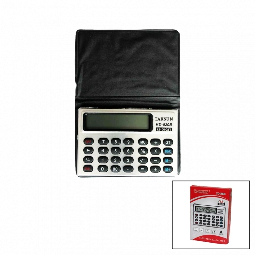 12 HANELİ MİNİ CEP - KILIFLI HESAP MAKİNESİ6.6X1.9X9.3CM TS-520B (5365)