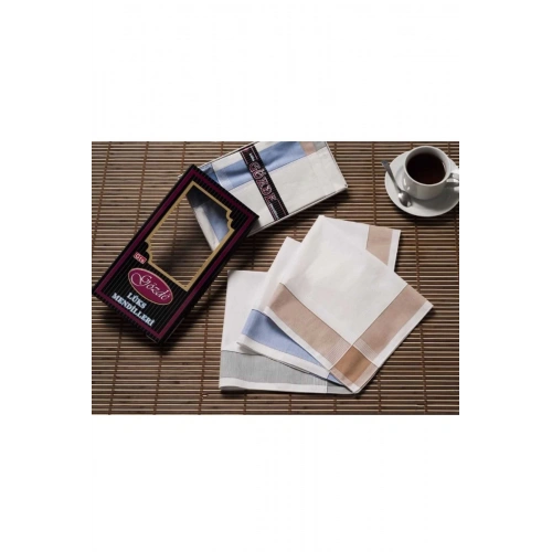 12 Pcs Hand Pocket Fabric Handkerchief 42x42 Cm Cotton GM02