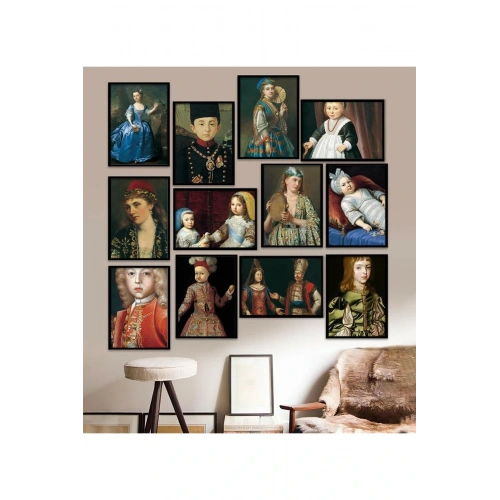 12 Parça Çerçeve Görünümlü Mdf Tablo Seti 15 x 20