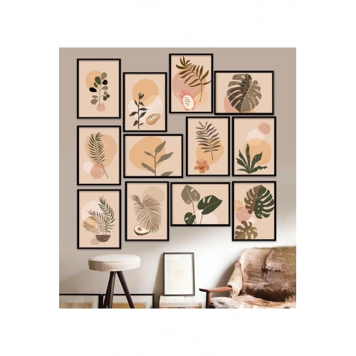 12 Parça Çerçeve Görünümlü Mdf Tablo Seti 15 x 20