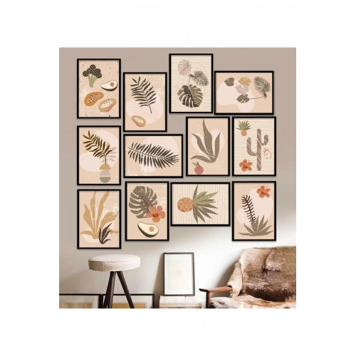 12 Parça Çerçeve Görünümlü Mdf Tablo Seti 15 x 20