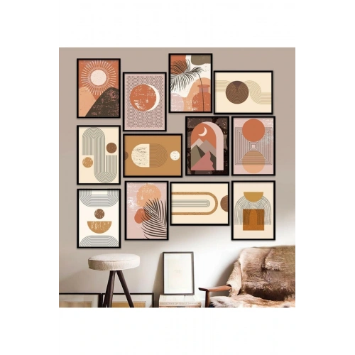 12 Parça Çerçeve Görünümlü Mdf Tablo Seti 15 x 20