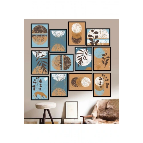 12 Parça Çerçeve Görünümlü Mdf Tablo Seti 15 x 20