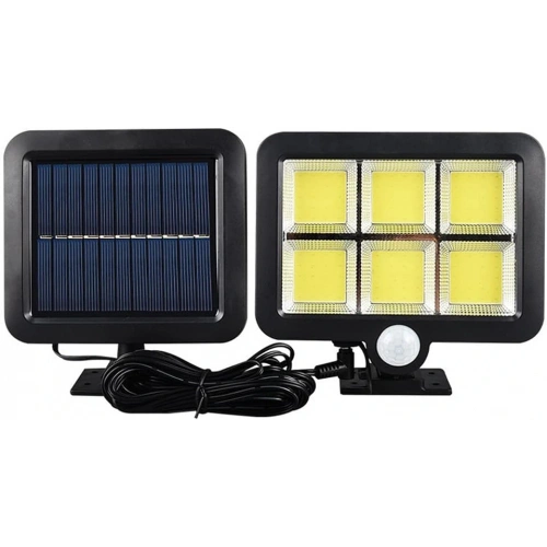 120 Cob Led Solar Panelli 3 Modlu Duvar Lambası