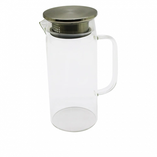 1.2LT - YUVARLAK CAM SÜRAHİ - SÜZGEÇLİ METAL KAPAK BOROSİLİKAT - TERMİSİL ISIYA DAYANAKLI (5365)