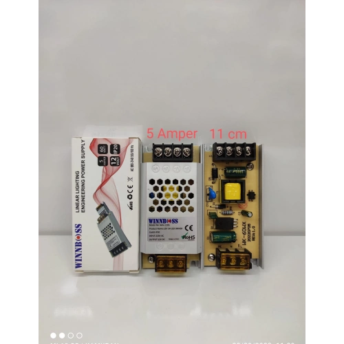 12V-5A-60W-IP20 ULTRA SLİM TRAFO (5365)