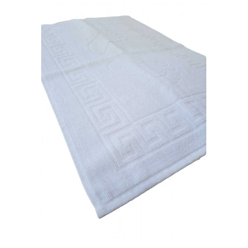 2-Piece Bathroom Mat Set with Footprints, 100% Cotton Bath Towel 50x70 Cm