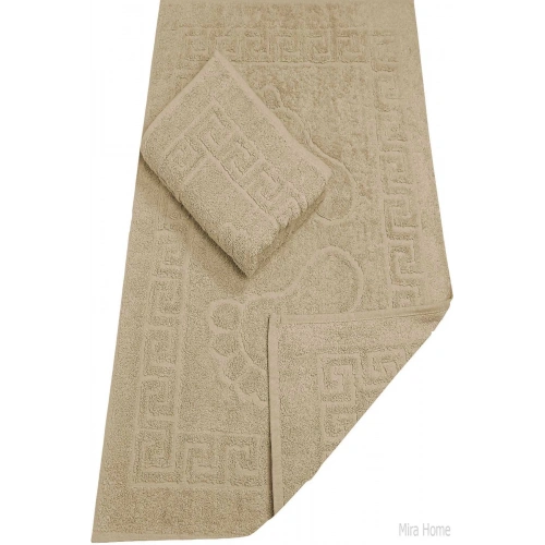 2 Piece Bathroom Foot Towel 100% Cotton 50X70 Cm Menesch Brown