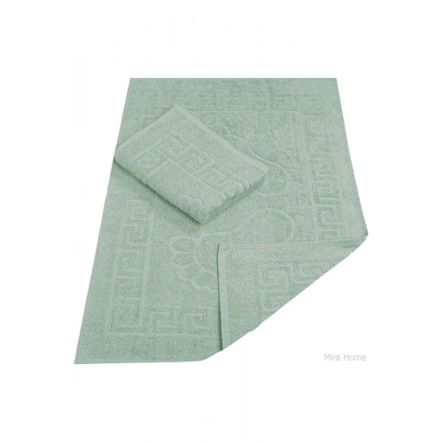 2-Pack Bathroom Foot Towel 100% Cotton 50X70 Cm Menesch Green