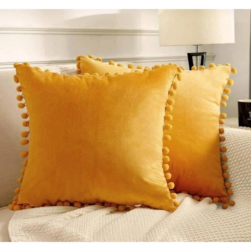 2li ponponlu kırlent kılıf seti 40 x 40