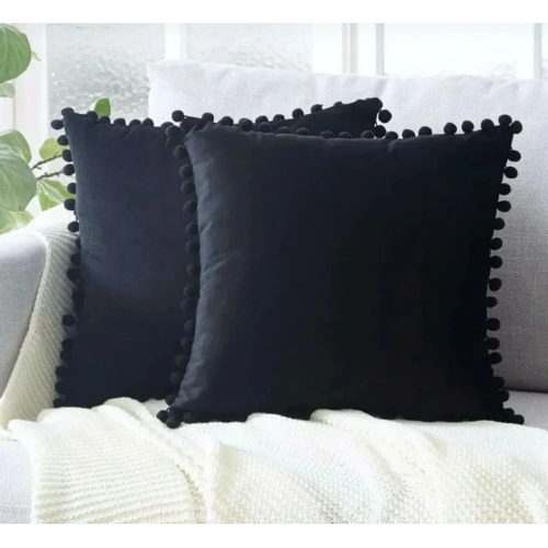 2li ponponlu kırlent kılıf seti 40 x 40