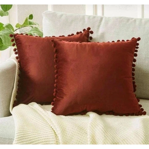 2li ponponlu kırlent kılıf seti 40 x 40