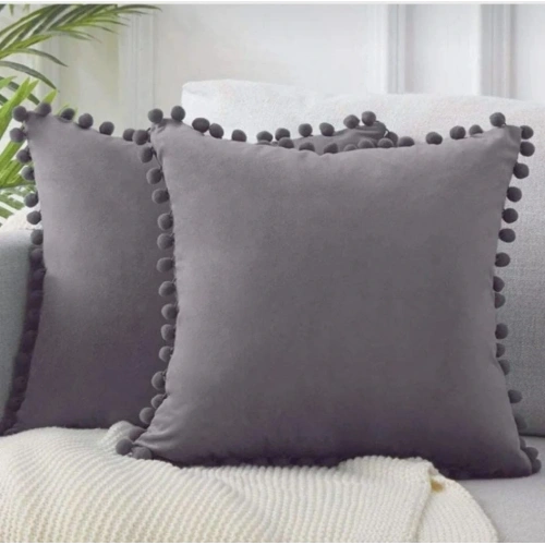 2li ponponlu kırlent kılıf seti 40 x 40