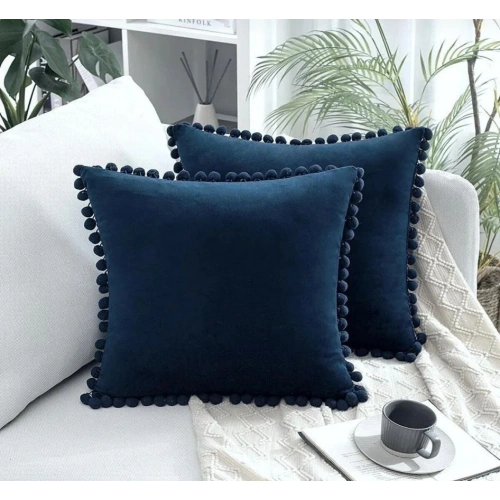 2li ponponlu kırlent kılıf seti 40 x 40