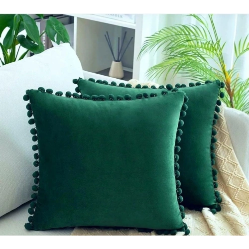 2li ponponlu kırlent kılıf seti 40 x 40