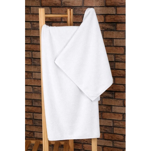 2 Parça %100 Pamuklu Soft Lüx Banyo Havlu Seti Beyaz