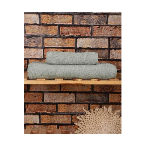 2 Parça %100 Pamuklu Soft Lüx Banyo Havlu Seti Yeşil