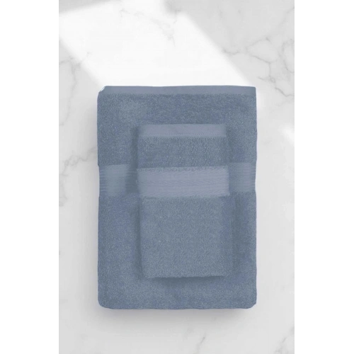 2 Parça Battal Lüks Premium Banyo Spa Havlu Takımı 90x160 Cm İndigo