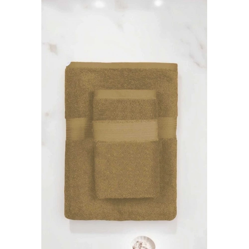 2 Parça Battal Lüks Premium Banyo Spa Havlu Takımı 90x170 Cm Kahve