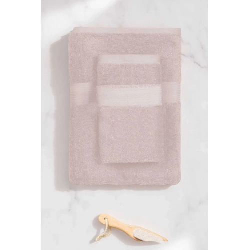 2 Parça Battal Lüks Premium Banyo Spa Havlu Takımı 90x170 Cm Pudra