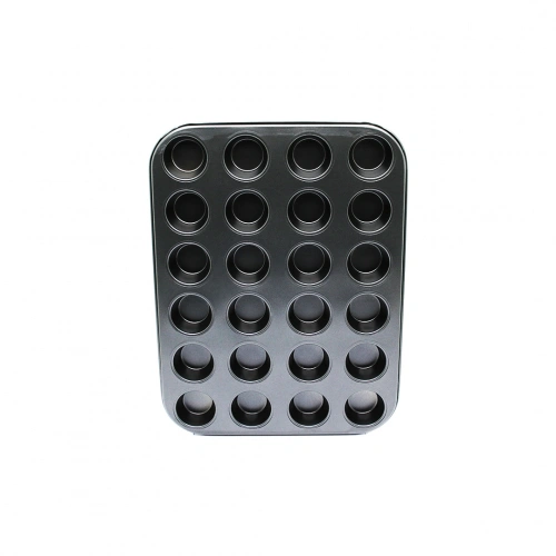 24 GÖZLÜ METAL - SİYAH MUFFIN KEK KALIBI (5365)