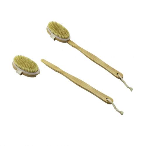 2İN1 KULLANIM = AHŞAP SAPLI - ELE GEÇMELİ  SIRT KESESİ - DUŞ FIRÇASI  FIRÇA:6 X 12CM + SAP:26.5CM =38.5CM (5365)