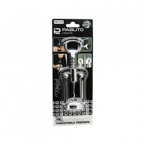 2İN1  METAL ÇELİK  TİRBUŞON - KAPAK  AÇACAK (5365)