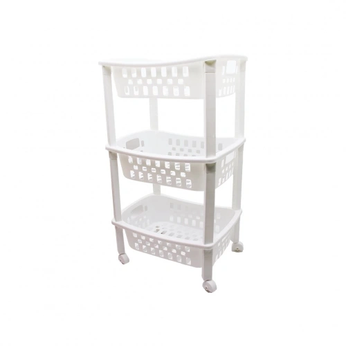 3 KATLI SEPET DÜZENLEYİCİ  - RAF ÜNİTESİ TEKERLEKLİ 400X295X700MM (5365)