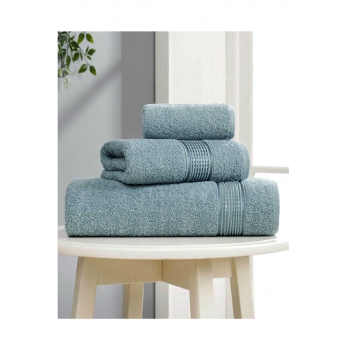 3 Piece Bathroom Towel Set Cotton Rhythm Mint
