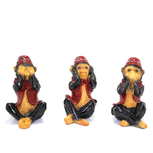3-Piece Polyester Monkey Set