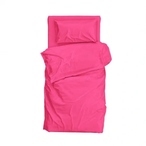 3 Parça pembe tek kişilik nevresim takımı