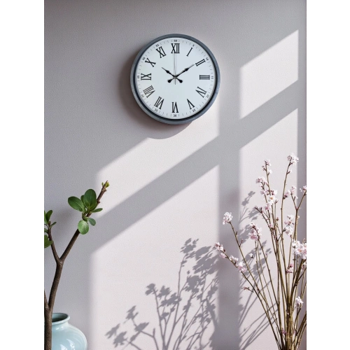 Zentime 36 Cm Grey Decorative Wall Clock