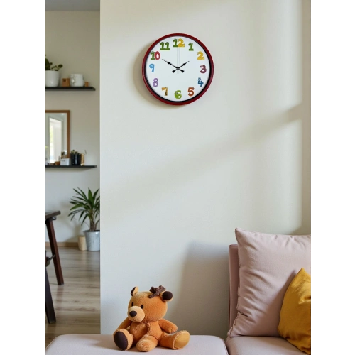 36 Cm Kırmızı Çocuk Odası Duvar Saati
