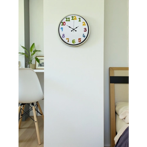 36 Cm Krem Çocuk Odası Duvar Saati