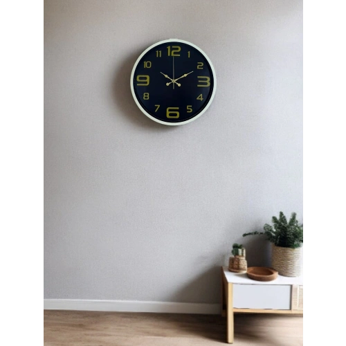 36 Cm Cream Gold Numeral Wall Clock