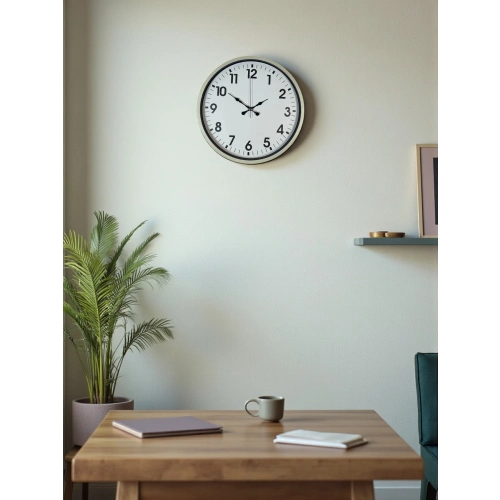 Zentime 36 Cm Cream Decorative Wall Clock